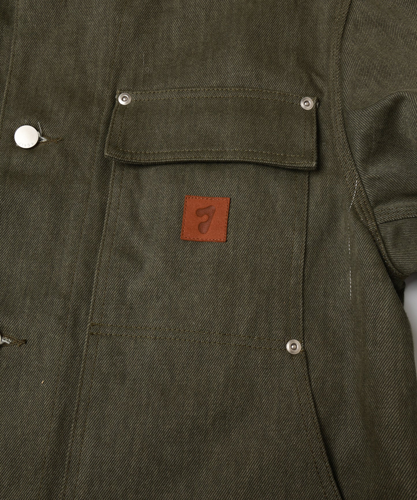 LEATHER COLLAR FADE COVERALL