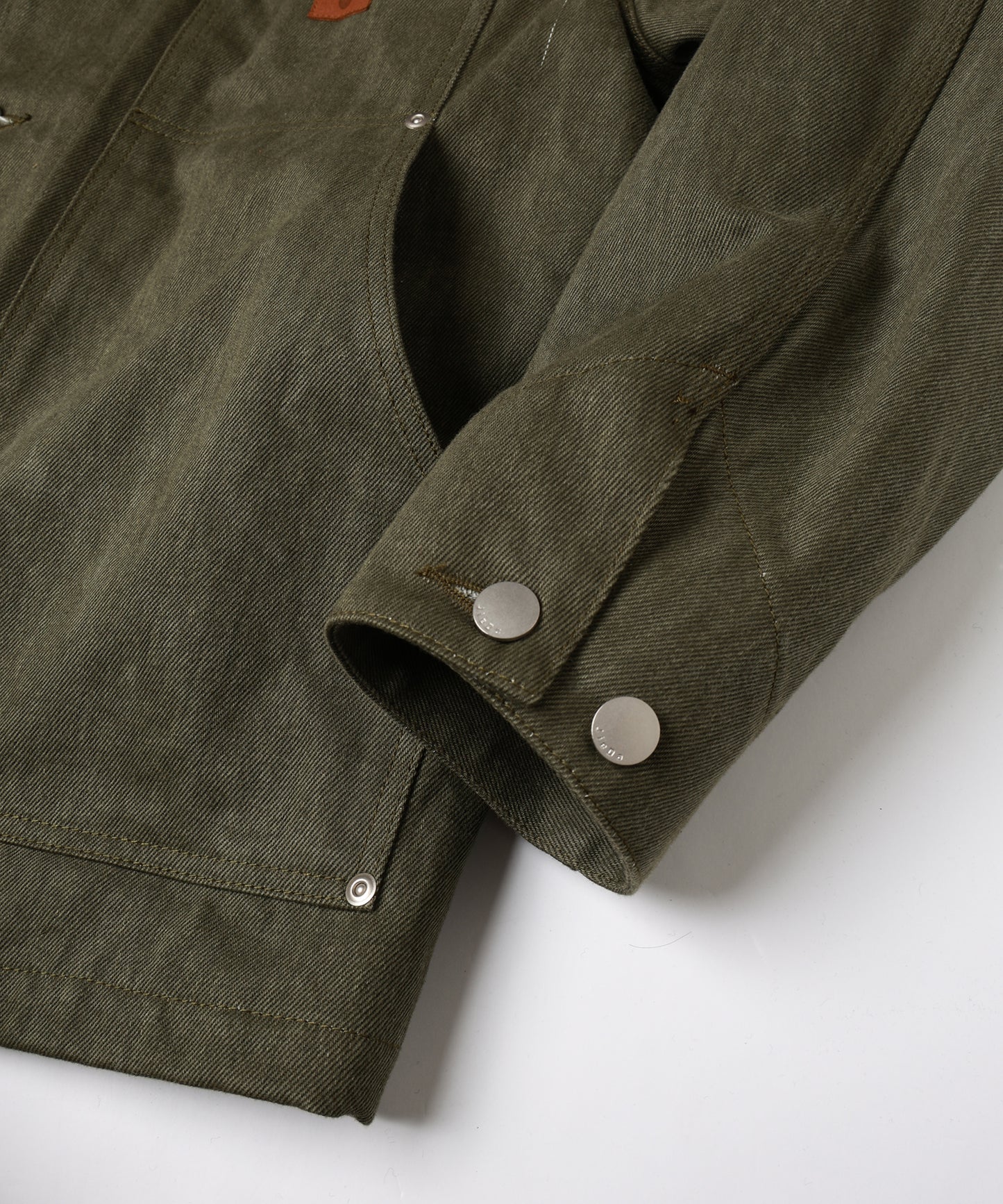 LEATHER COLLAR FADE COVERALL