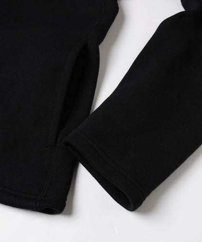 LEATHER COLLAR SWEAT ZIP JACKET
