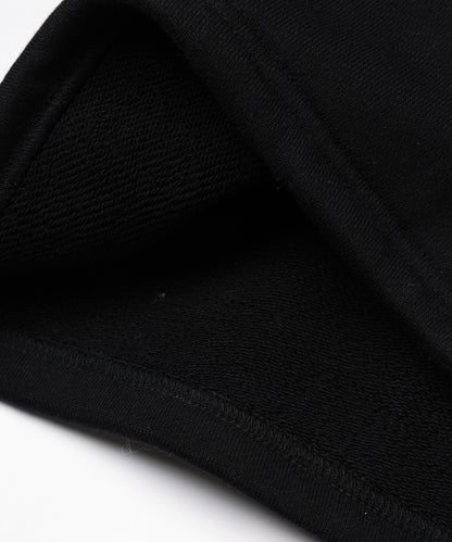 LEATHER COLLAR SWEAT ZIP JACKET