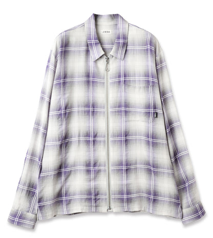 OMBRE CHECK ZIP SHIRT