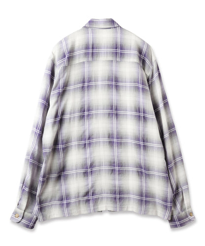 OMBRE CHECK ZIP SHIRT