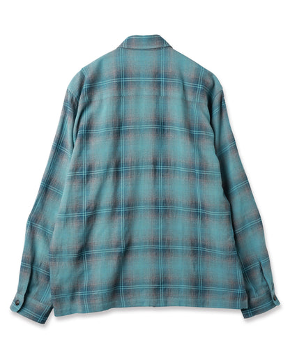 OMBRE CHECK ZIP SHIRT