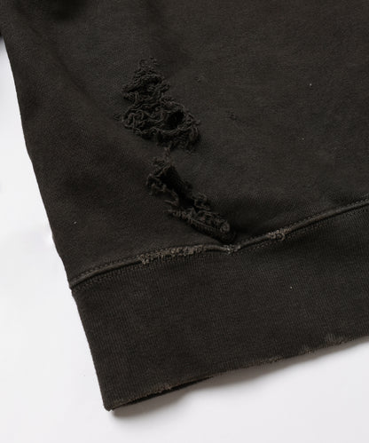 DAMAGE PATCH ZIP HOODIE