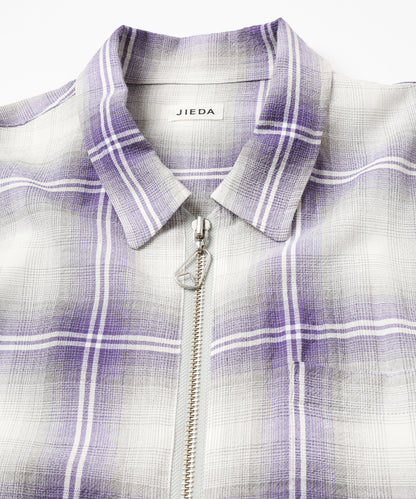 OMBRE CHECK ZIP SHIRT