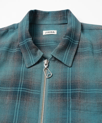OMBRE CHECK ZIP SHIRT