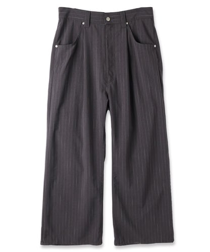 JIEDA　STRIPE WIDE ONE TUCK PANTS