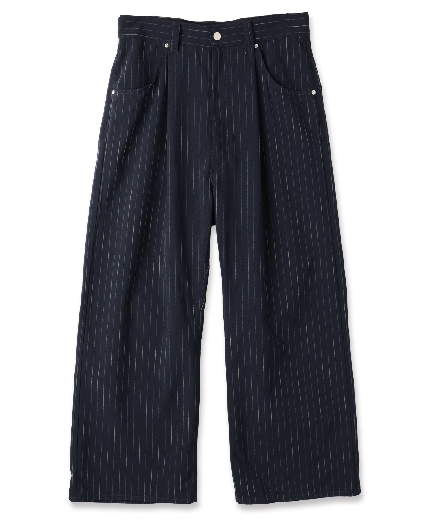 JIEDA STRIPE WIDE ONE TUCK PANTS – KIKUNOBU