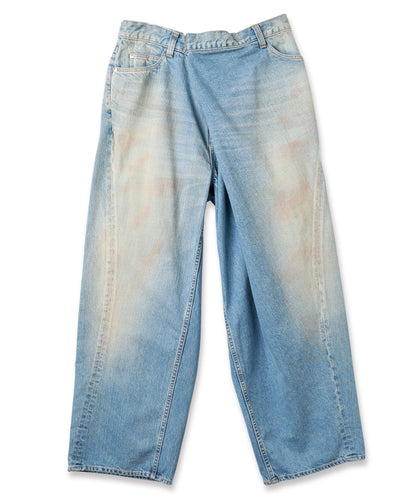 OVER WRAP DENIM PANTS