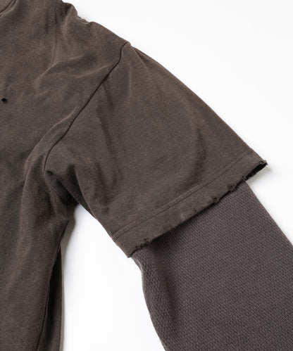WAFFLE DAMAGE LAYERED L/S