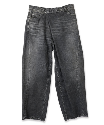 OVER WRAP DENIM PANTS