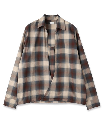 JIEDA　CHECK SKIPPER SHIRT