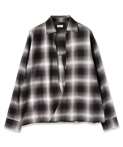 JIEDA　CHECK SKIPPER SHIRT