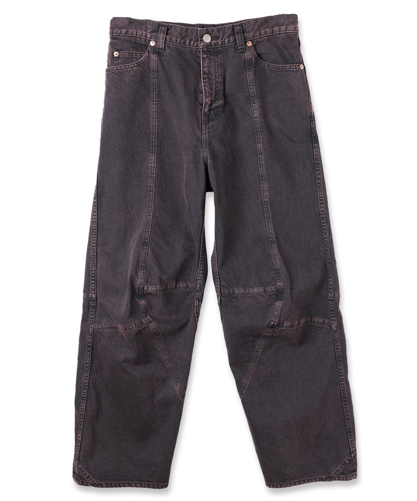 SWITCHING BAGGY DENIM PANTS