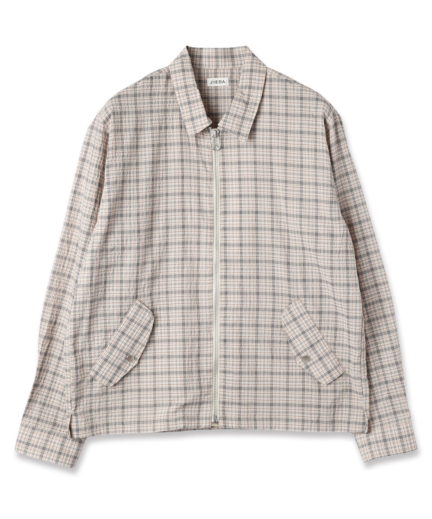 JIEDA　SEERSUCKER ZIP SHIRT