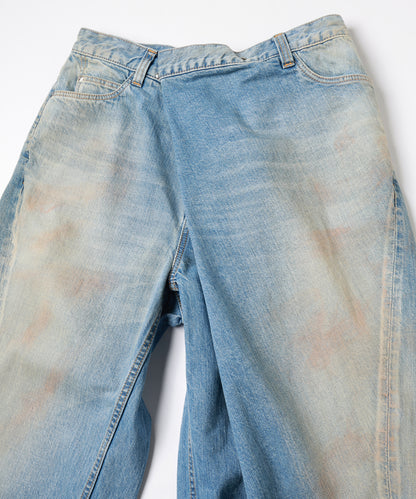 OVER WRAP DENIM PANTS