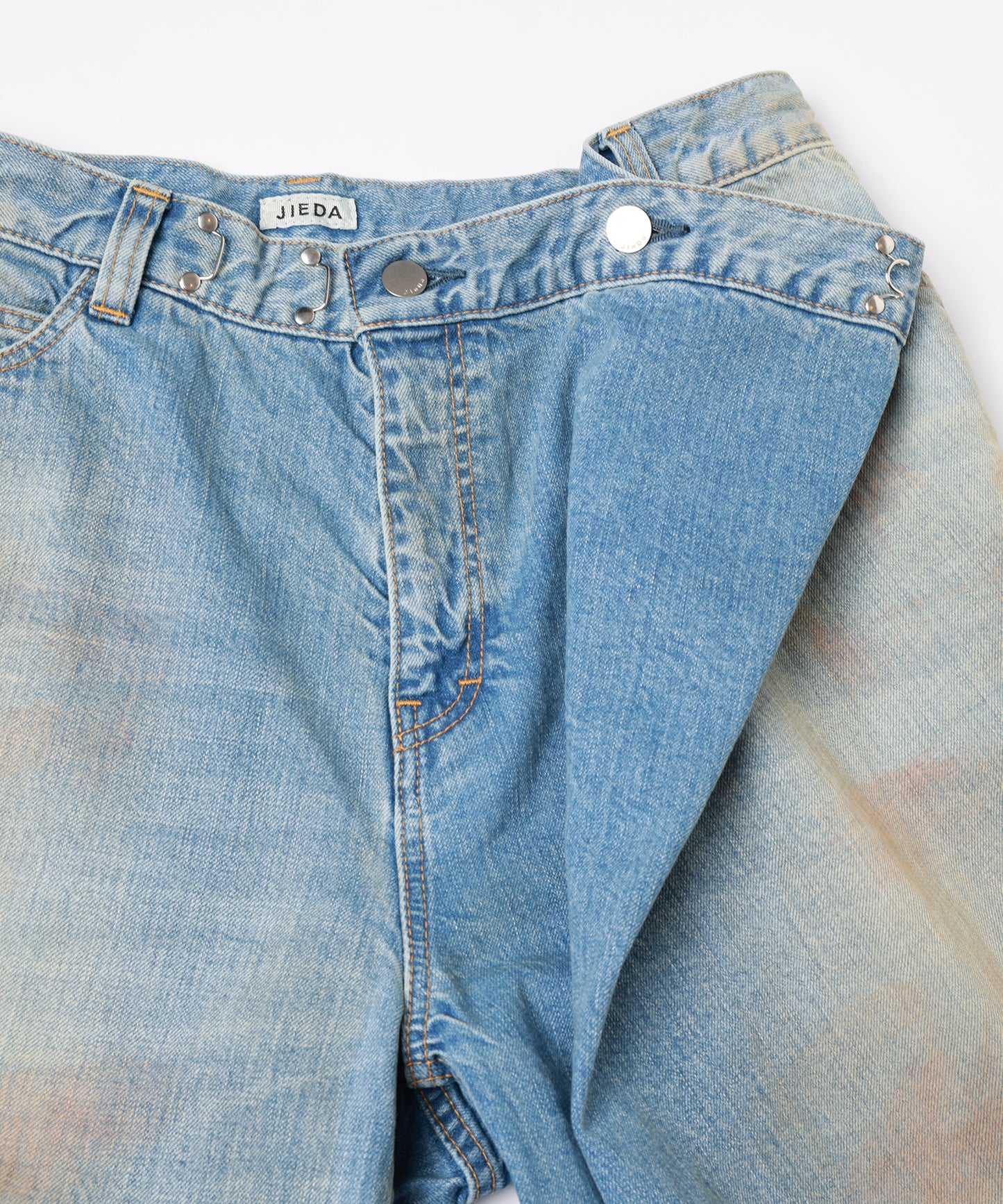 OVER WRAP DENIM PANTS