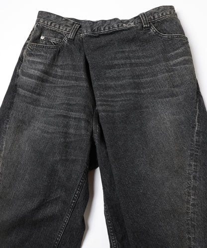 OVER WRAP DENIM PANTS