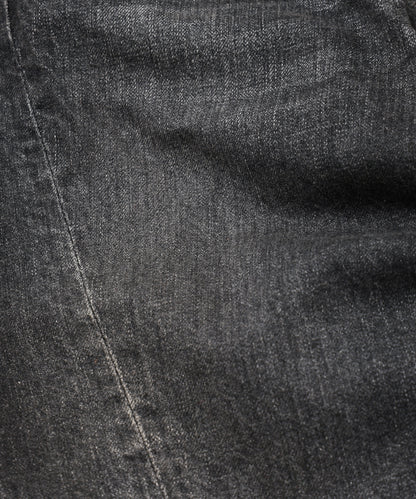OVER WRAP DENIM PANTS