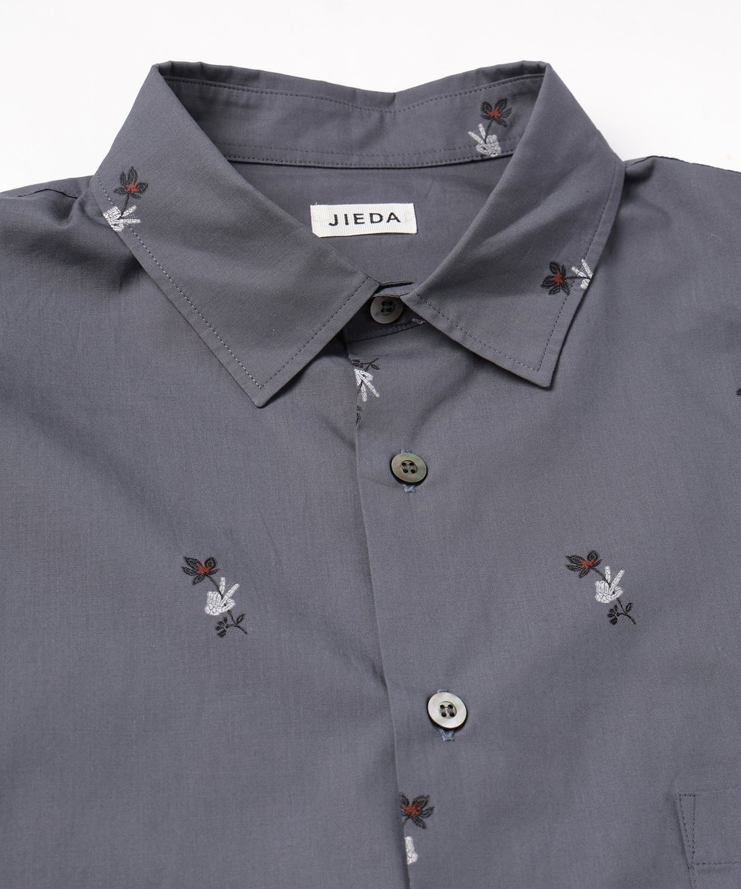 JIEDA　BONE FLOWER SHIRT S/S