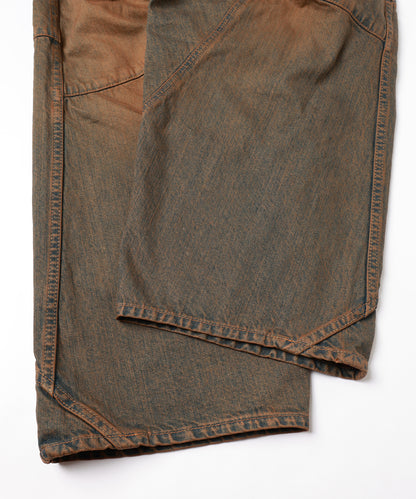 SWITCHING BAGGY DENIM PANTS