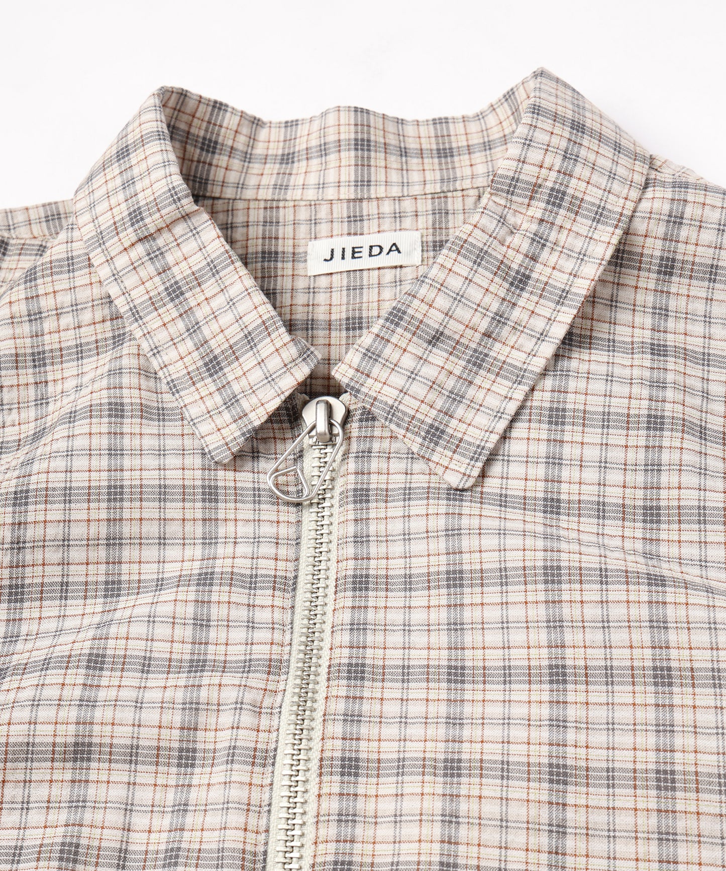 JIEDA　SEERSUCKER ZIP SHIRT