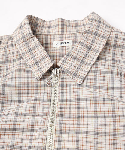 JIEDA　SEERSUCKER ZIP SHIRT