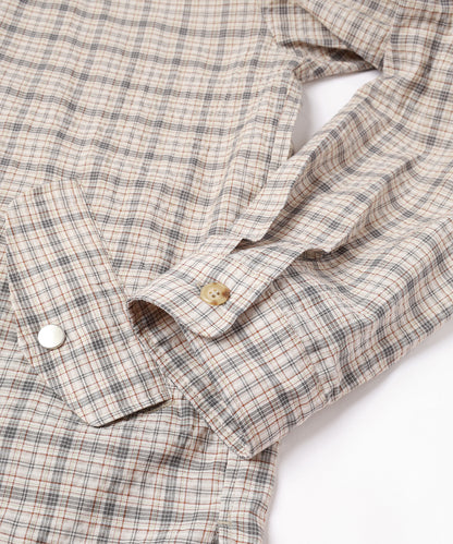 JIEDA　SEERSUCKER ZIP SHIRT