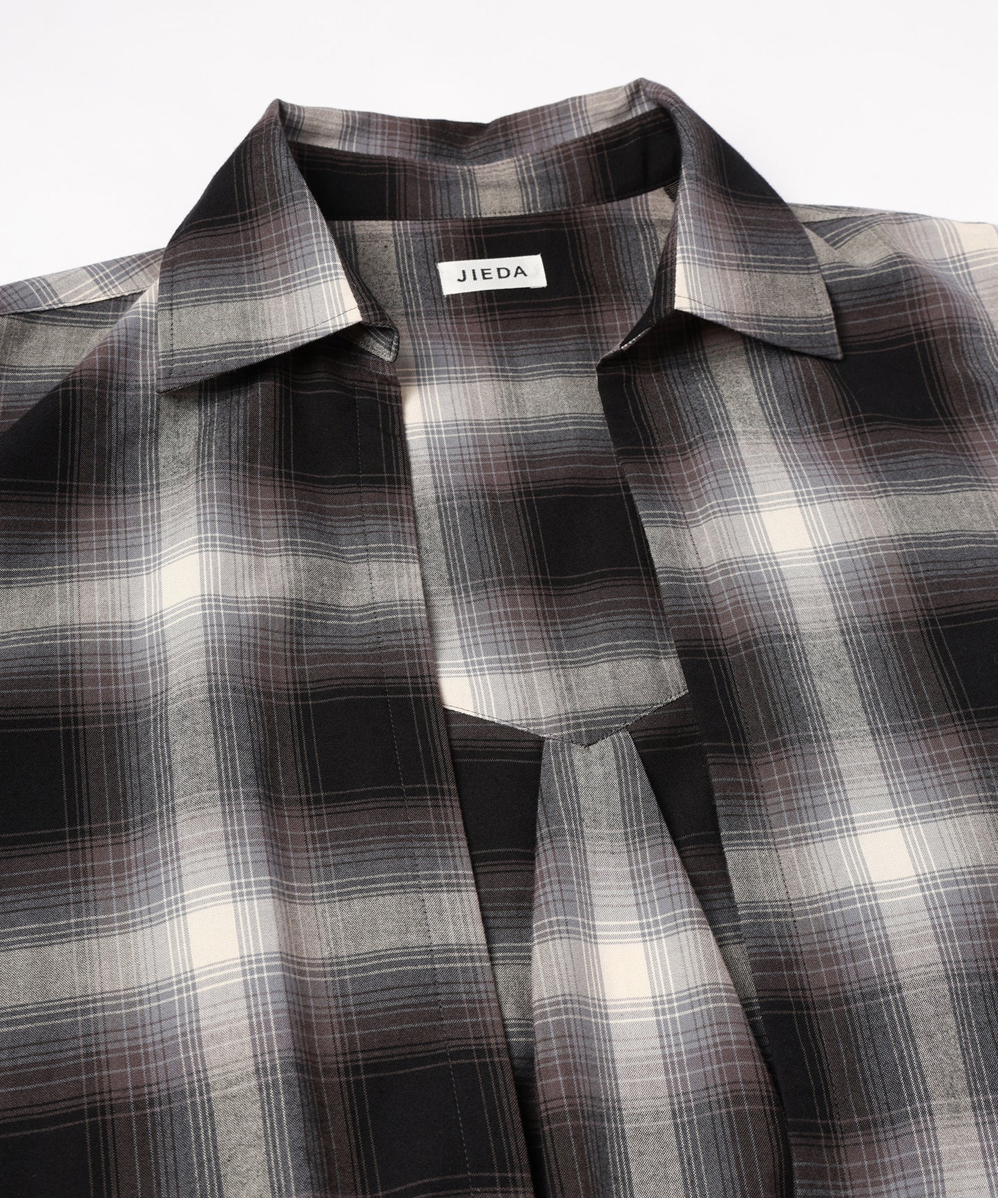 JIEDA　CHECK SKIPPER SHIRT