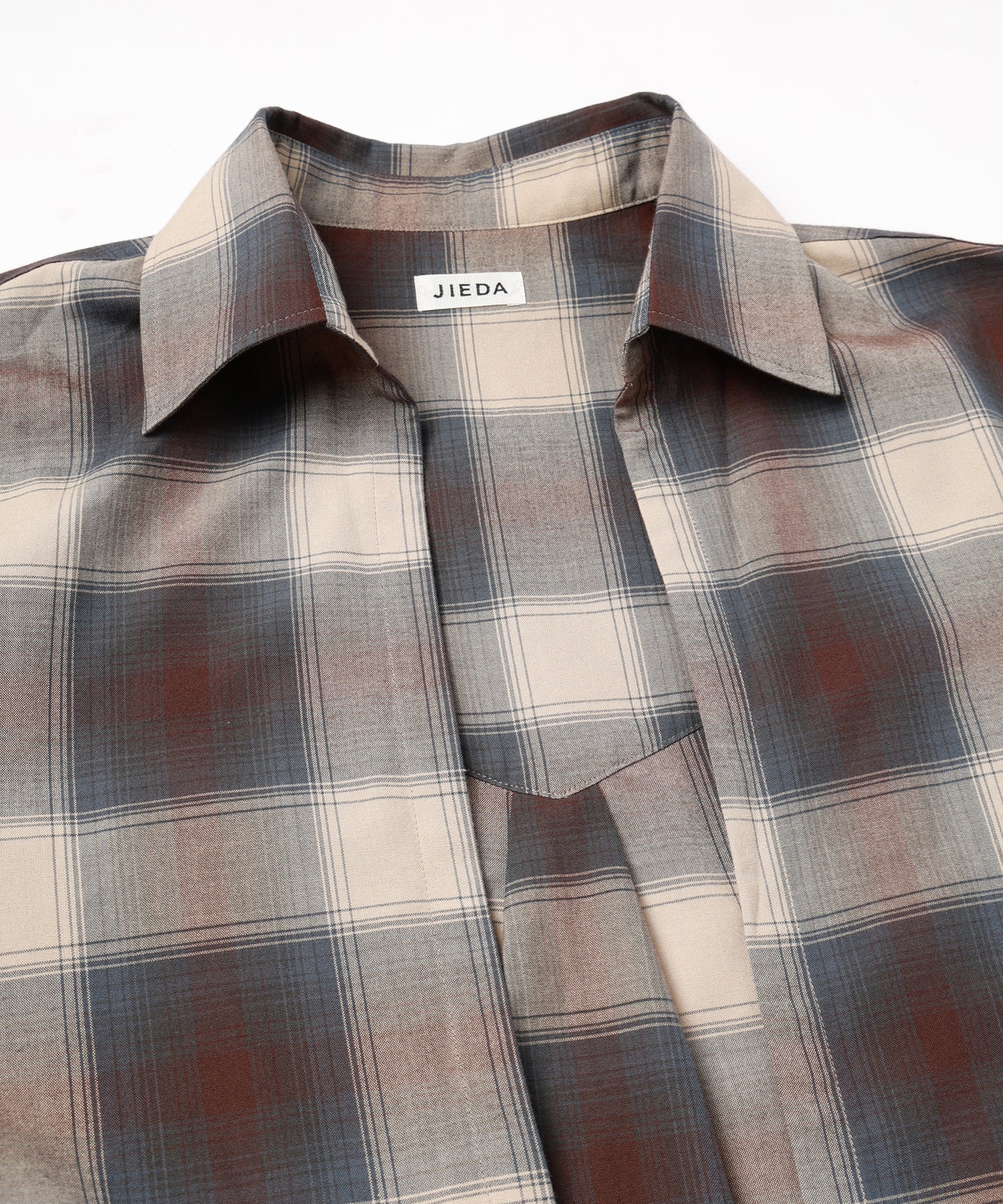 JIEDA　CHECK SKIPPER SHIRT