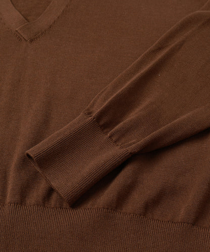 JIEDA　COTTON SILK V NECK KNIT