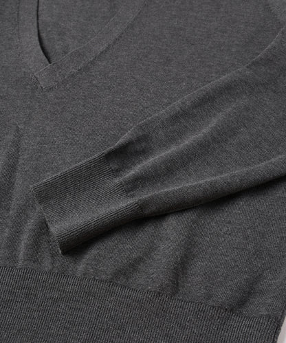 JIEDA　COTTON SILK V NECK KNIT