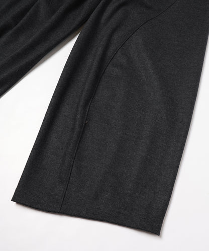 WIDE TUCK WOOL PANTS