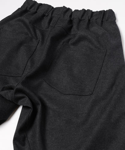 WIDE TUCK WOOL PANTS