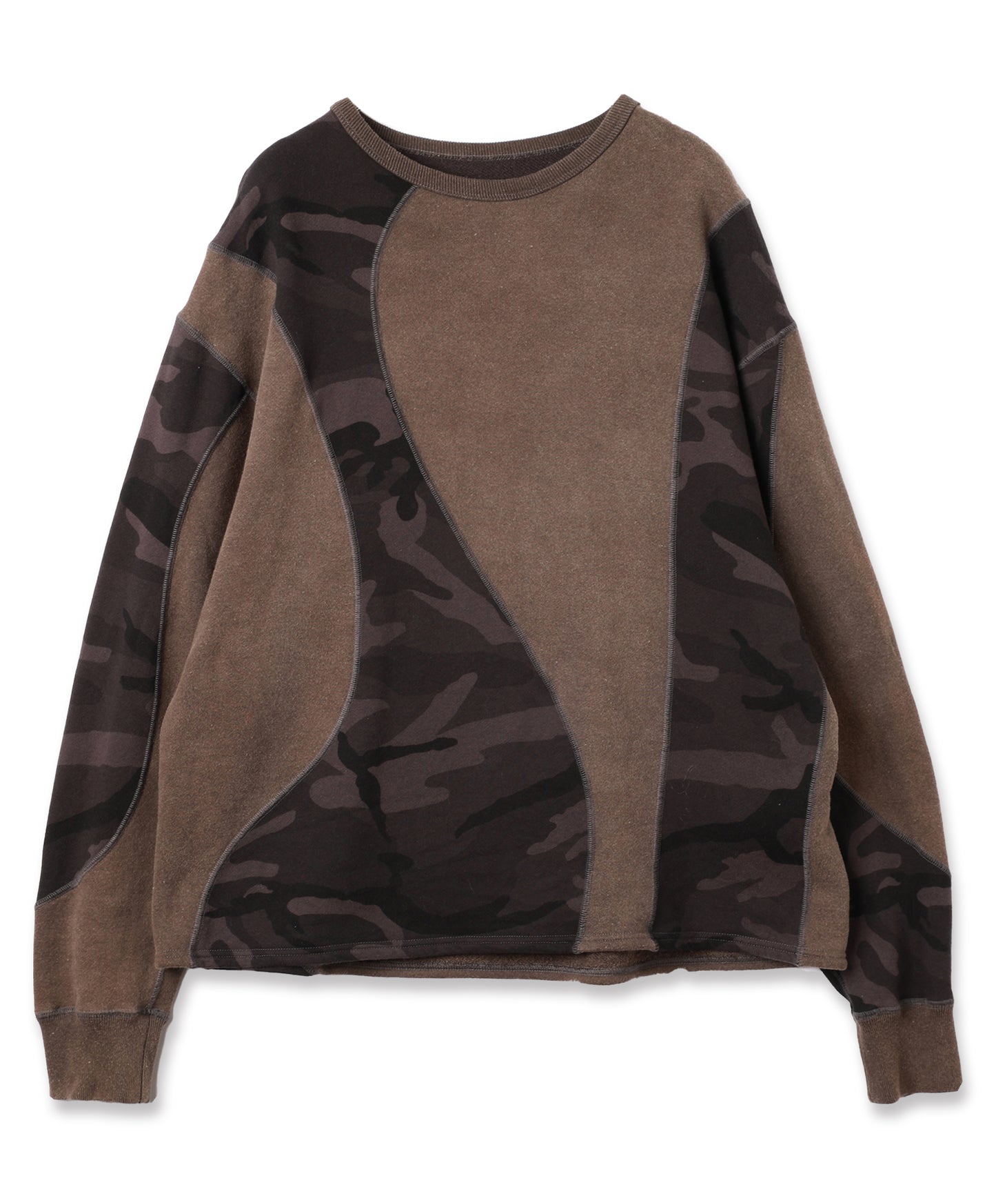 SWITCHING STITCH SWEAT CREW