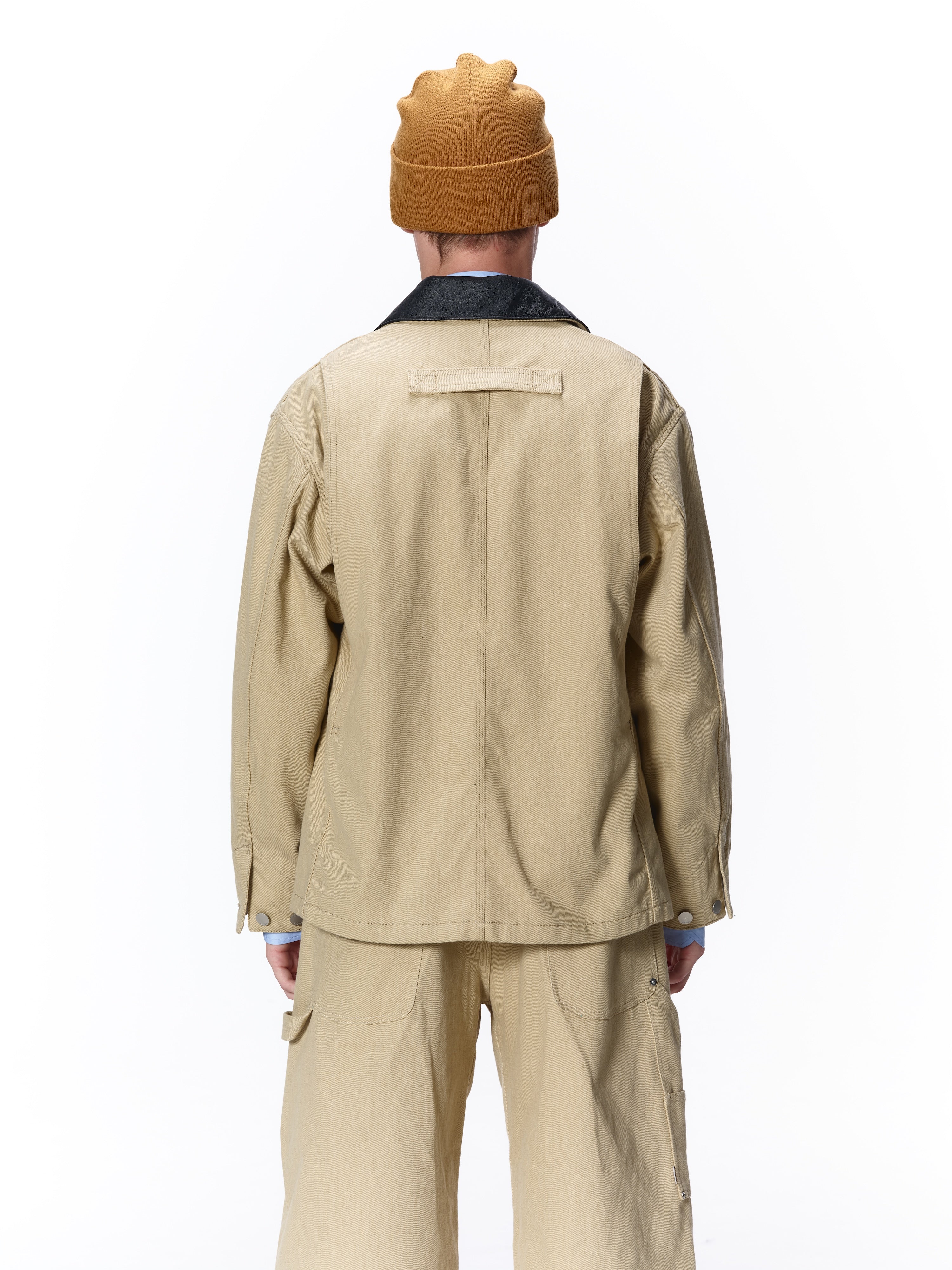 ジャケット・アウター LA PEAU DE GEM over wrap pocket coverall LA PEAU DE GEM over wrap pocket coverallオンライン ショッ