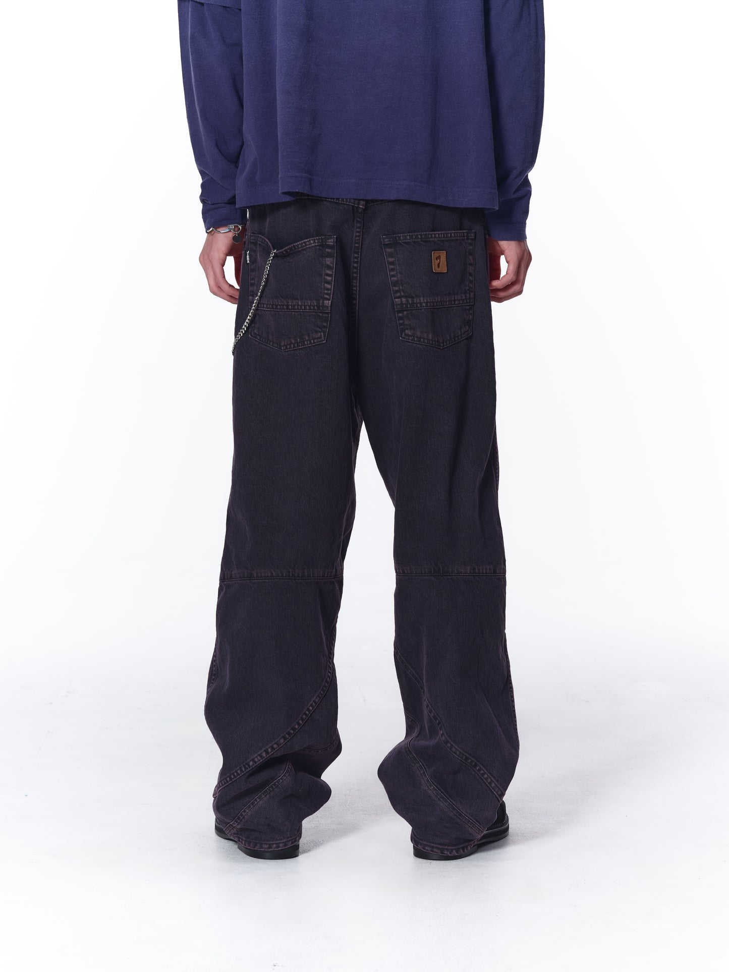 SWITCHING BAGGY DENIM PANTS