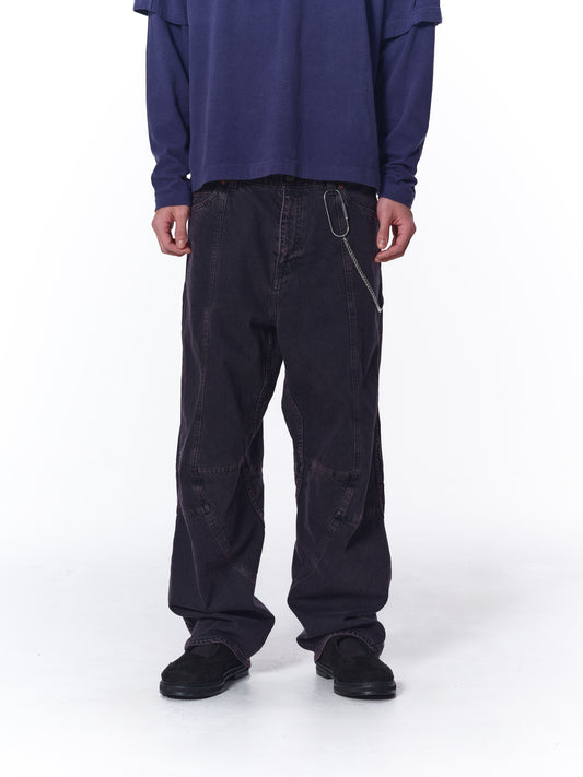 SWITCHING BAGGY DENIM PANTS
