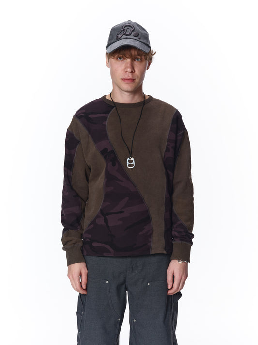 SWITCHING STITCH SWEAT CREW