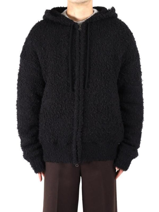 FURRY CARDIGAN ZIP-UP HOODIE