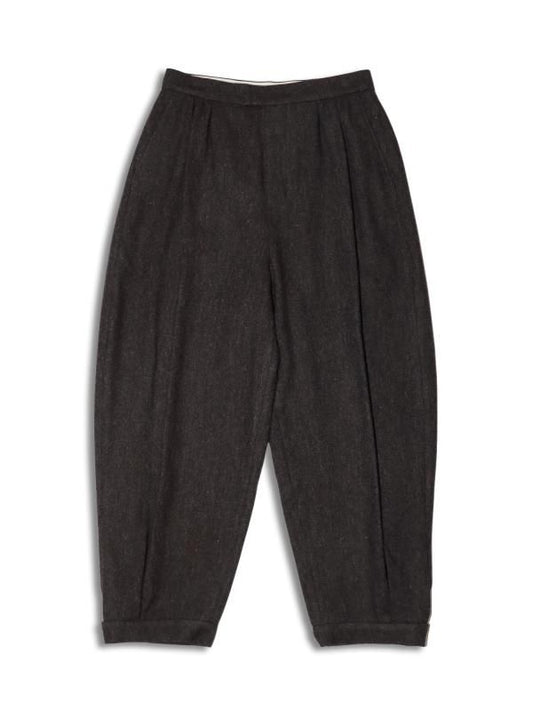 WOOL SHIRRING PANTS