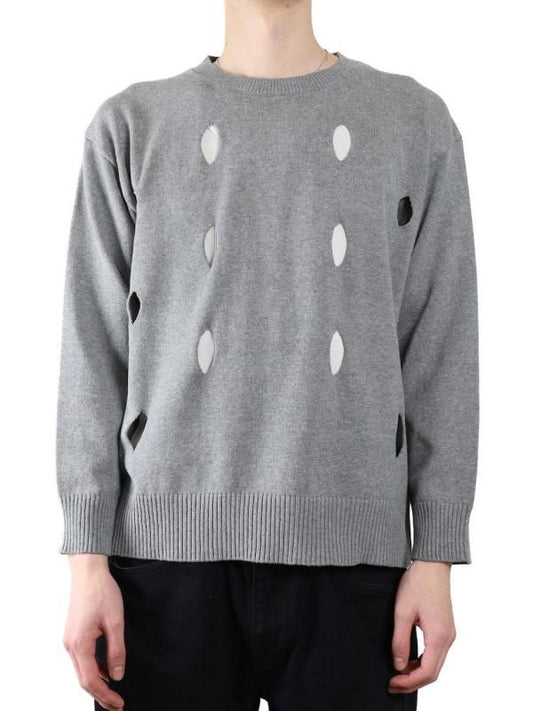 HOLE CREW KNIT