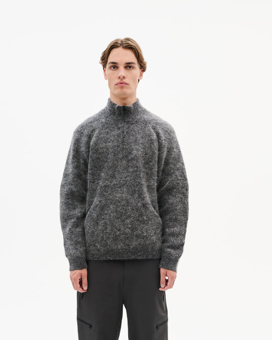 ESSENCE MOHAIR MIXED KNIT TOP