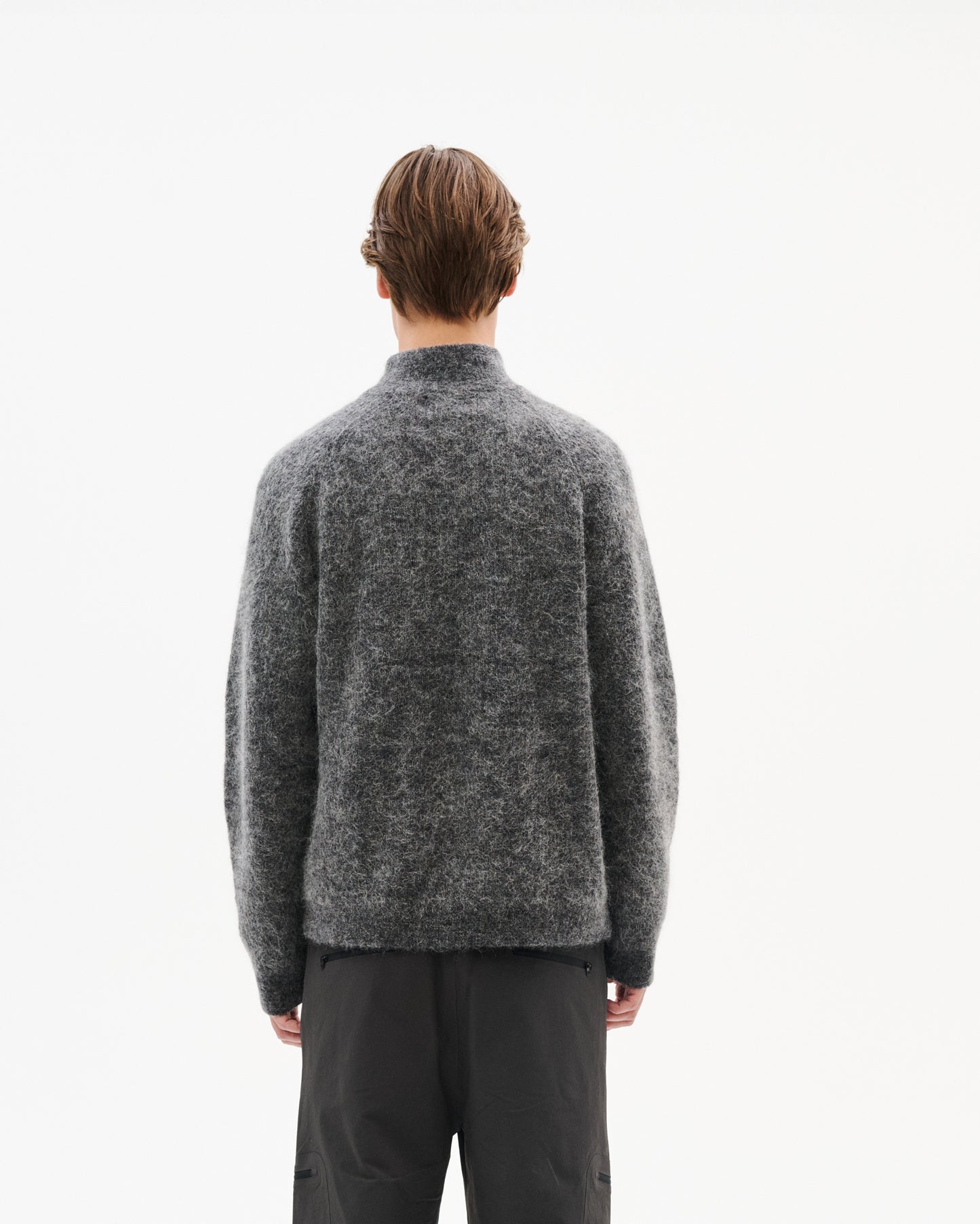 ESSENCE MOHAIR MIXED KNIT TOP