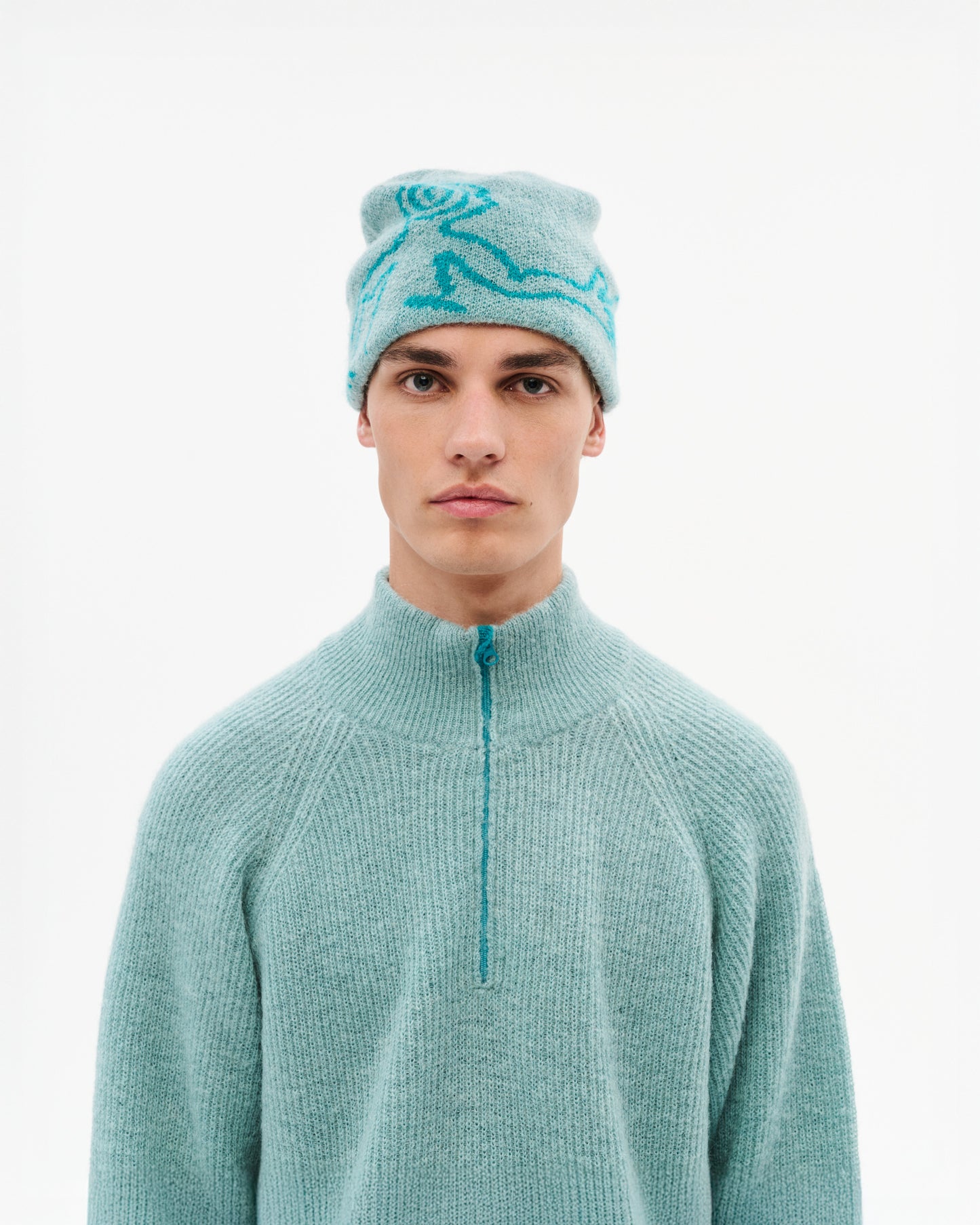 MOSCOT MOHAIR MIXED KNIT BEANIE