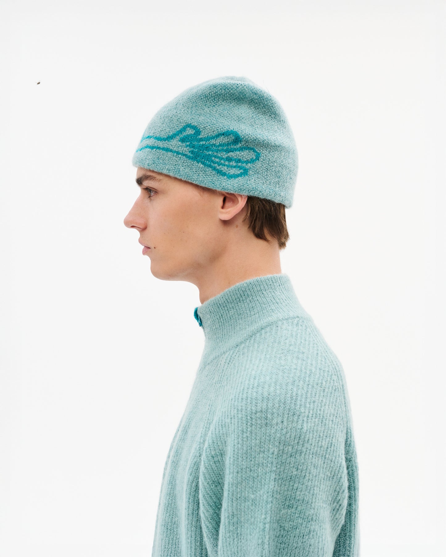 MOSCOT MOHAIR MIXED KNIT BEANIE