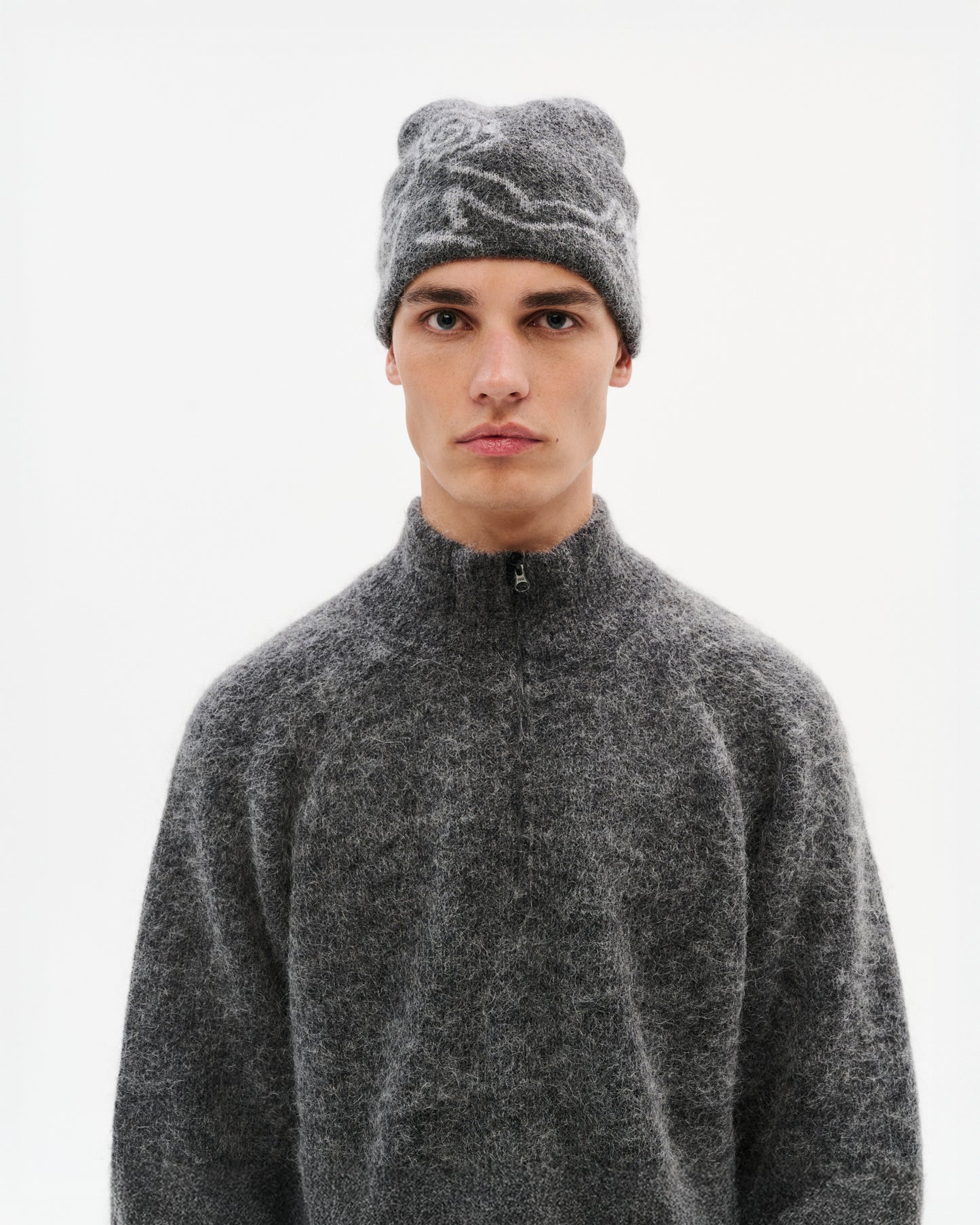 MOSCOT MOHAIR MIXED KNIT BEANIE