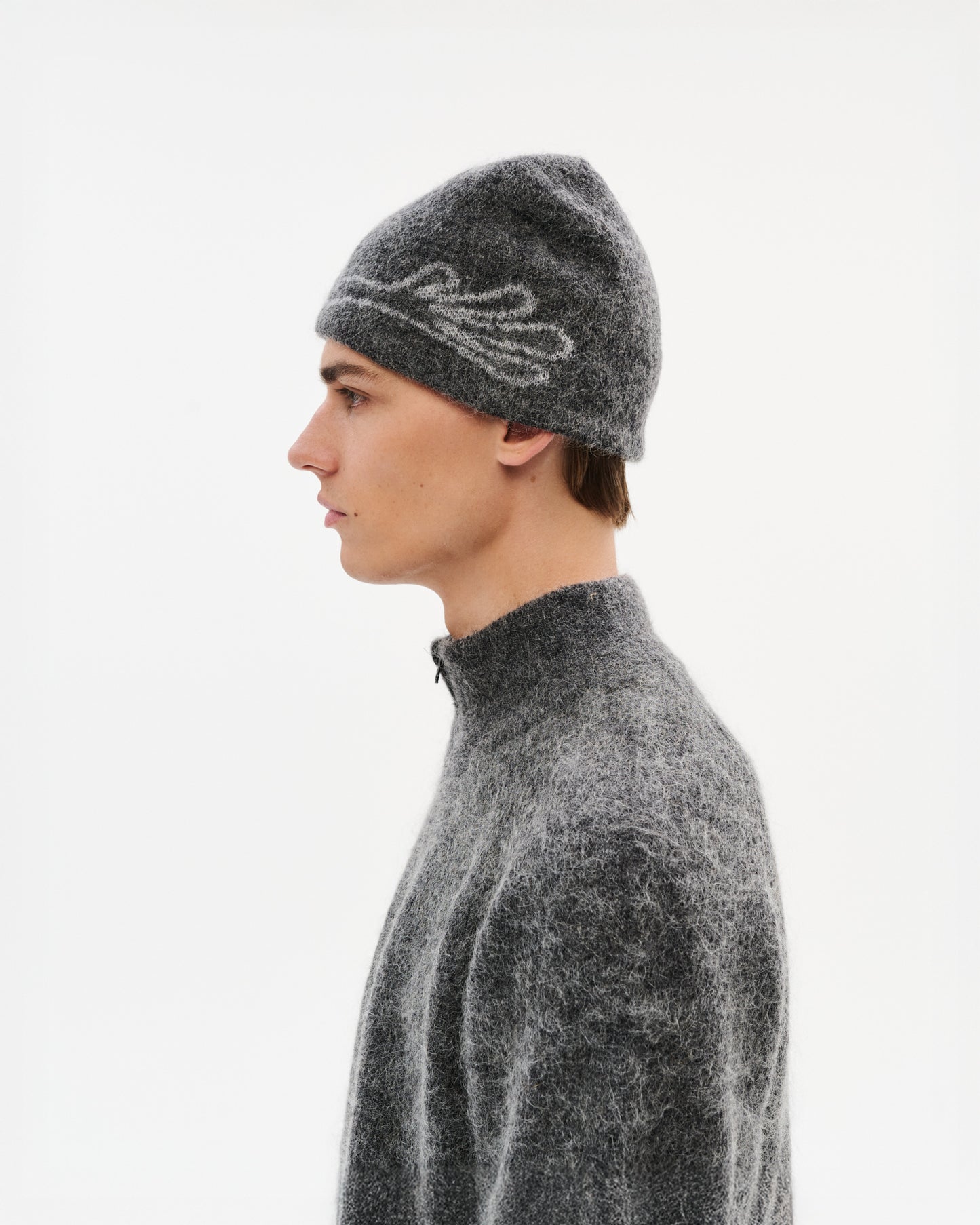 MOSCOT MOHAIR MIXED KNIT BEANIE