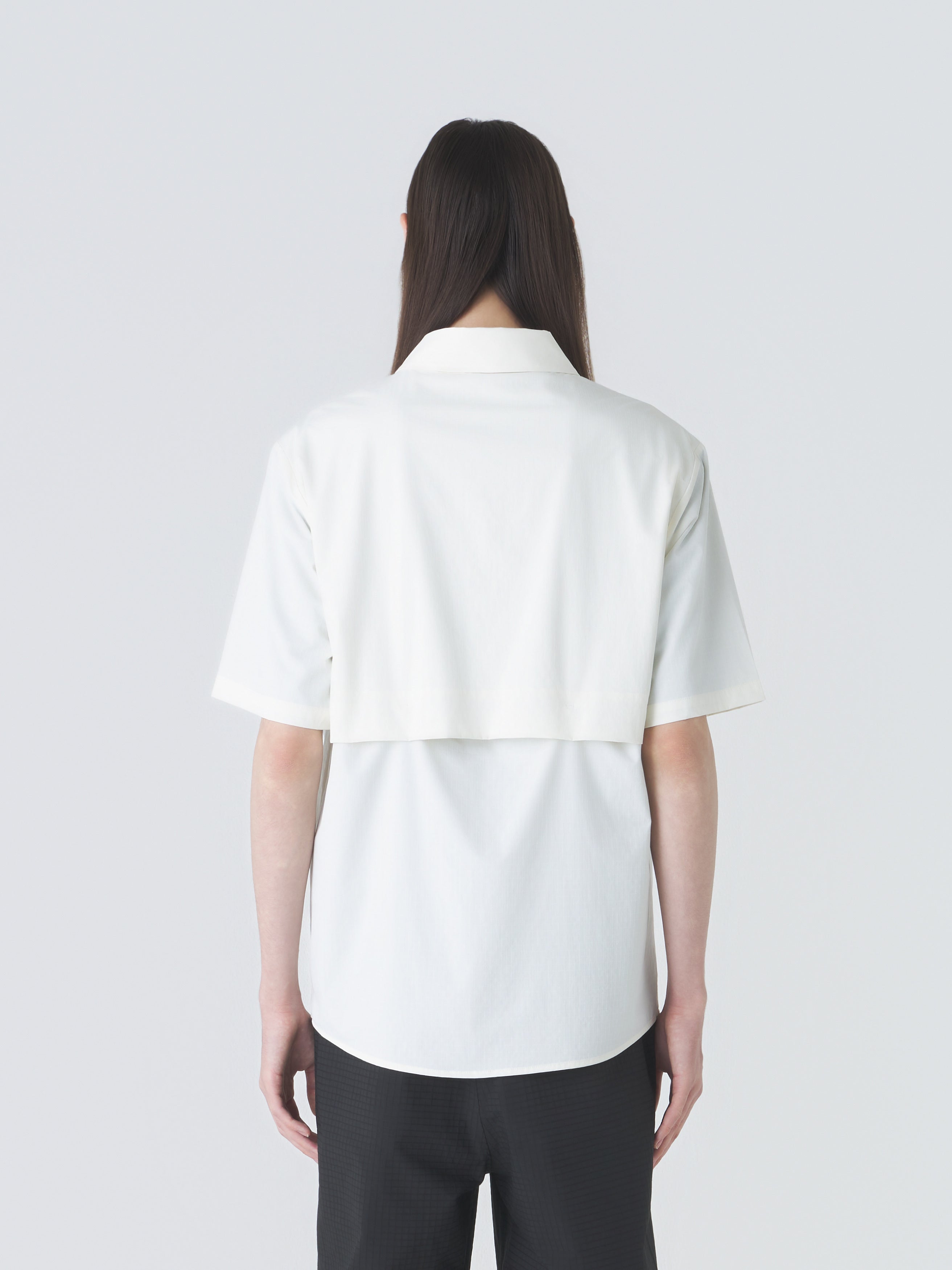 専用 HIKE★白シャツ シャツ カジュアルシャツ ホワイト 白 半袖 夏 メンズ レーヨン 接触冷