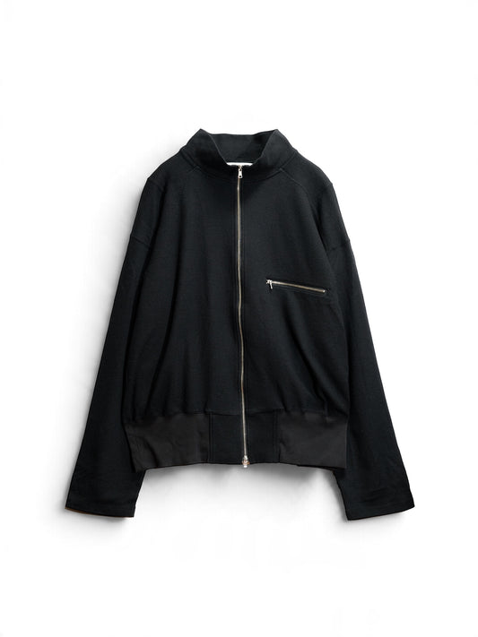 ANCELLM　SHRINK WOOL ZIP UP STAND BLOUSON